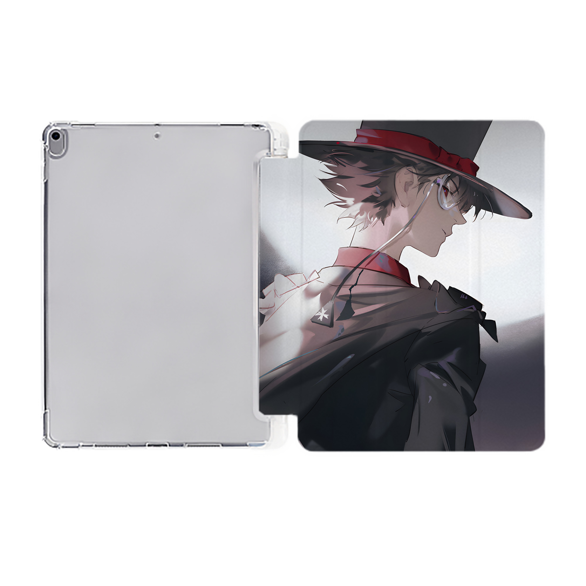 （画像用） 名探偵コナン Detective Conan IPad ケース ペン収納付き 三つ折りスタンド PUレザー×シリコン 対応機種9.5/10.5/10.9インチ